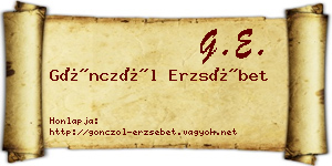 Gönczöl Erzsébet névjegykártya